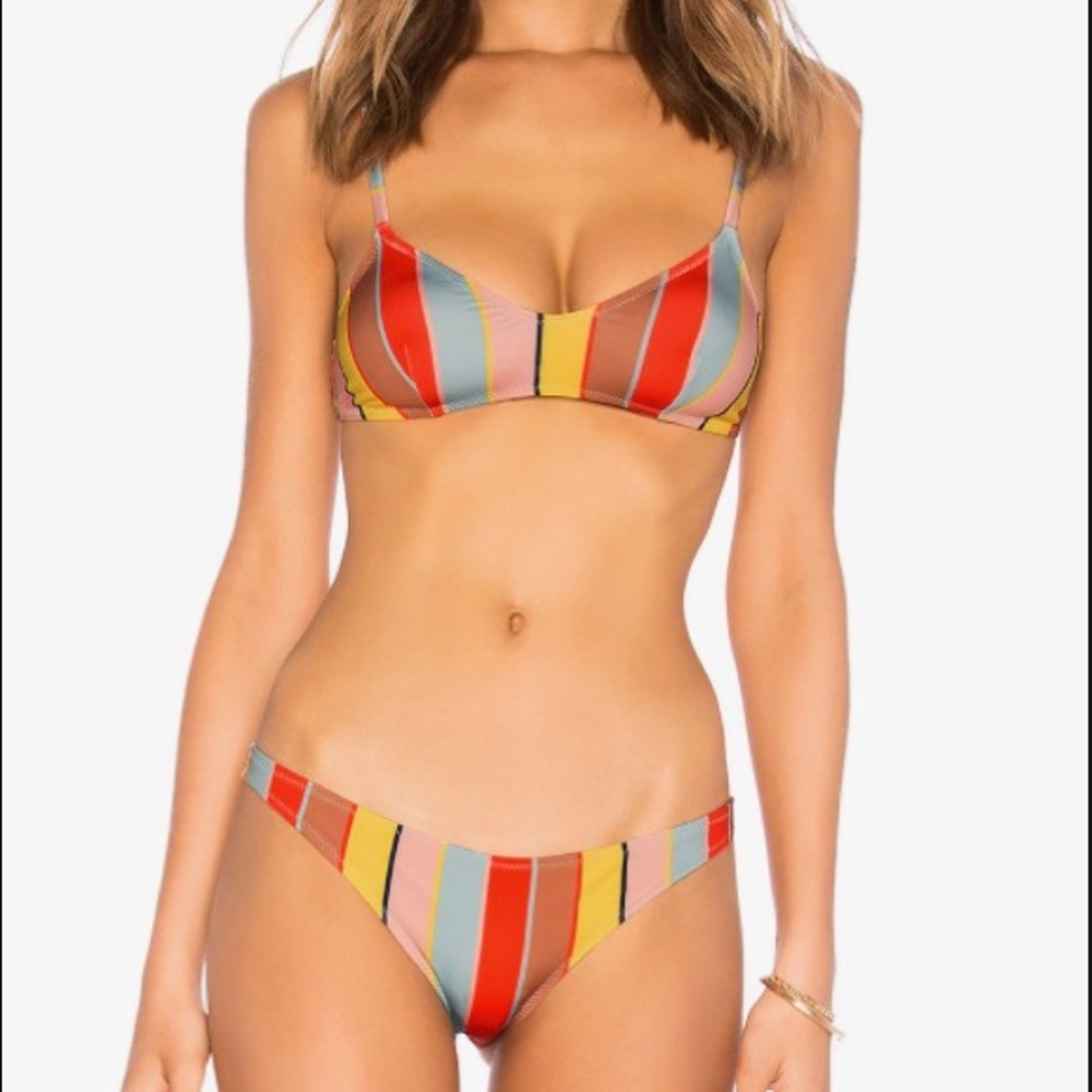 Solid and Striped Rachel Set - Cabana Stripe